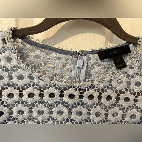 J. Crew Blue Daisylace Bell Sleeve Party Top - Picture 6 of 14